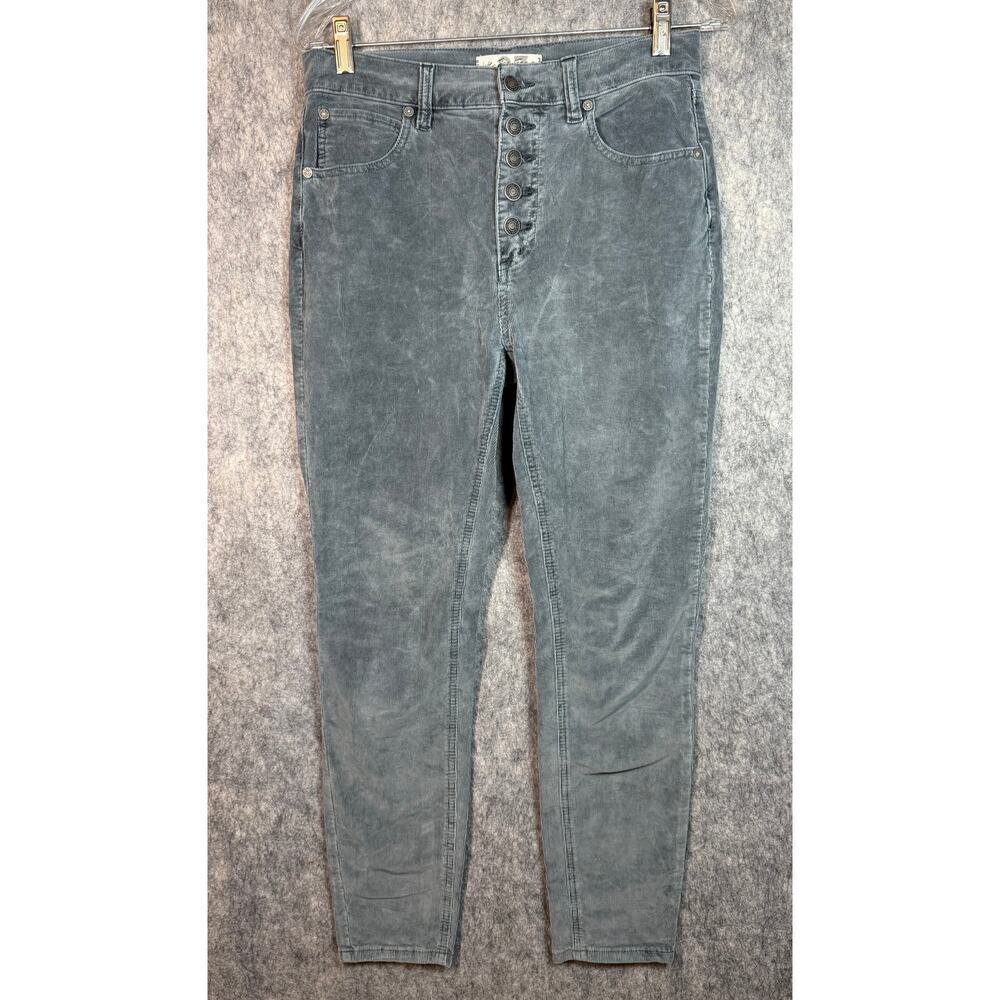 We The Free Womens Blue Gray Size 27 Corduroy Slim Skinny Pants Stretch
